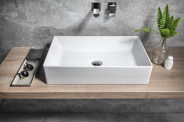 GSI GSI, chiuveta blat ceramica KUBE X 60x37 cm, alb ExtraGlaze, 945311