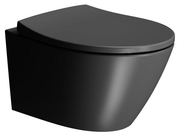 GSI Scaun WC GSI, MODO, Soft Close, negru mat, MS98C26
