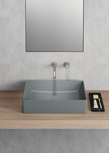 GSI Sapho, chiuveta ceramica KUBE X 40x23 cm, negru mat, 9484126