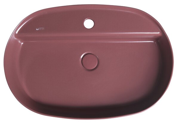 Isvea Isvea, Chiuvetă de blat din ceramică INFINITY OVAL, 60x40 cm, roșu maro mat, 10NF65060-2R