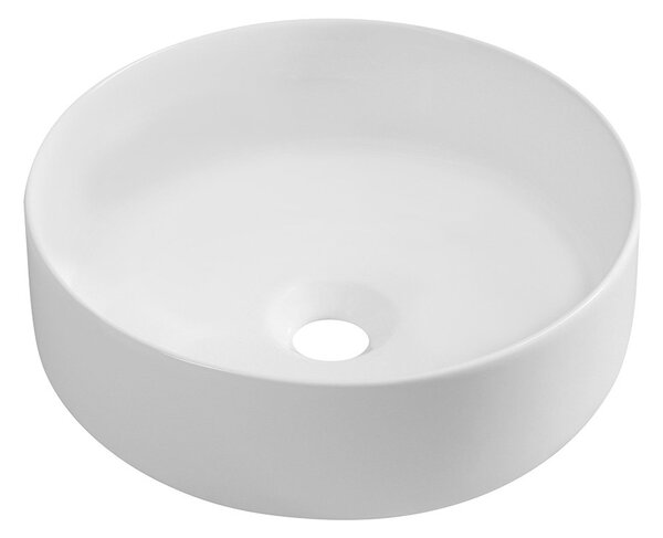 Isvea Isvea, Chiuveta blat ceramica INFINITY ROUND, diametru 36x12 cm, alb mat, 10NF65036-2L