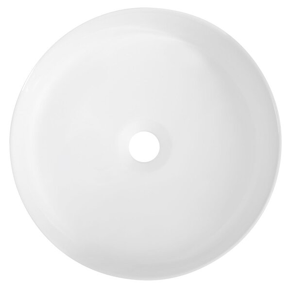 Isvea Isvea, Chiuveta blat ceramica INFINITY ROUND, diametru 36x12 cm, alb mat, 10NF65036-2L