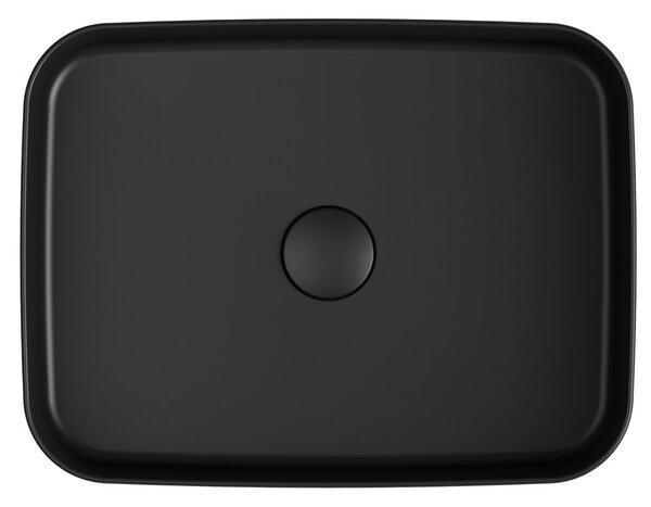 Isvea Isvea, Chiuvetă de blat din ceramică INFINITY RECTANGLE, 50x36cm, negru, 10NF65050-2N