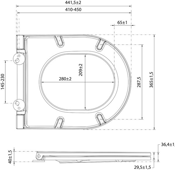 Isvea ISVEA, Scaun WC INFINITY SLIM, Easy Take, Soft Close, alb, 40KF0200I-S
