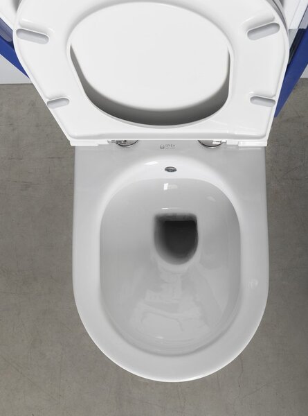 Isvea Isvea, vas WC suspendat INFINITY Rimless, robinet integrat si spray bideu 36,5x53 cm, alb, 10NFS1001I