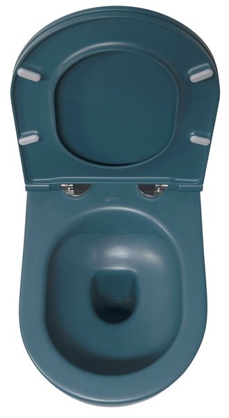 Isvea Isvea, vas WC suspendat INFINITY, fără ramă, 36,5x53cm, verde petrol mat, 10NF02005-2P