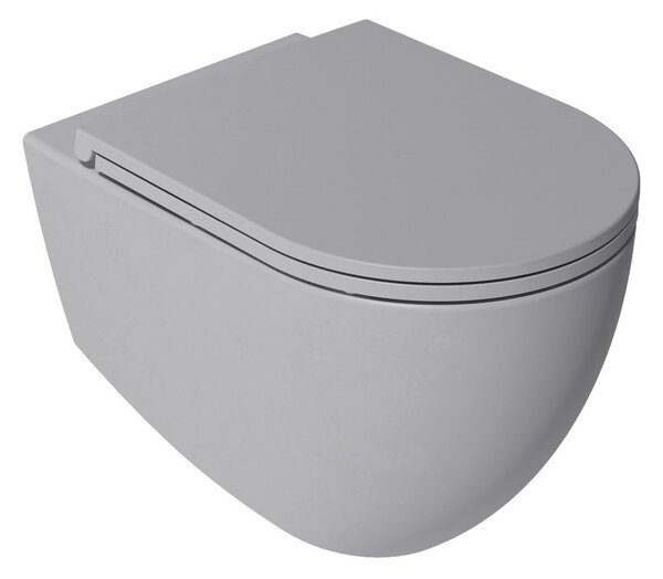 Isvea Isvea, scaun WC INFINITY SLIM, Easy Take, Soft Close, gri piatra, 40KF0547I-S
