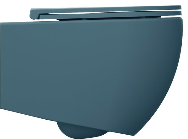 Isvea Isvea, vas WC suspendat INFINITY, fără ramă, 36,5x53cm, verde petrol mat, 10NF02005-2P