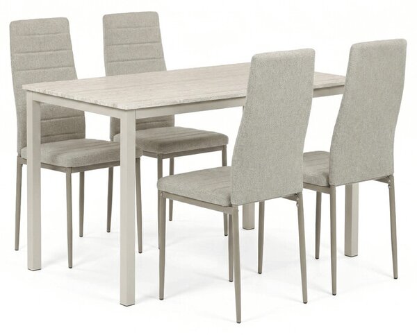 Set mobilier sufragerie cu 4 scaune Asem (crem). 1149333