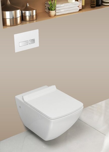 Isvea Isvea, chiuveta ceramica PURITY 50x42cm, blat, alb, 10PL66050