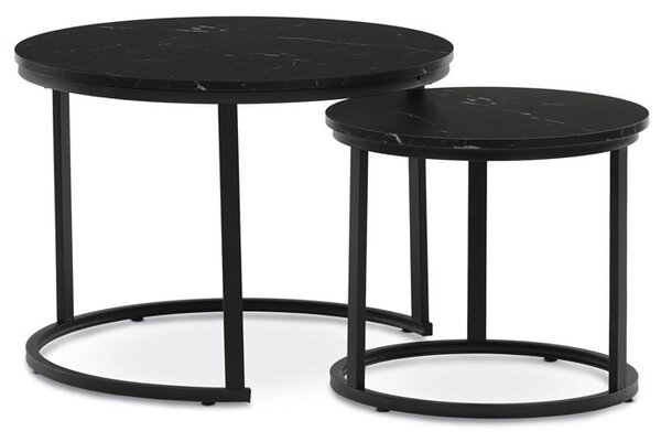 Set de 2 măsuțe de cafea Cetix (negru). 1149418