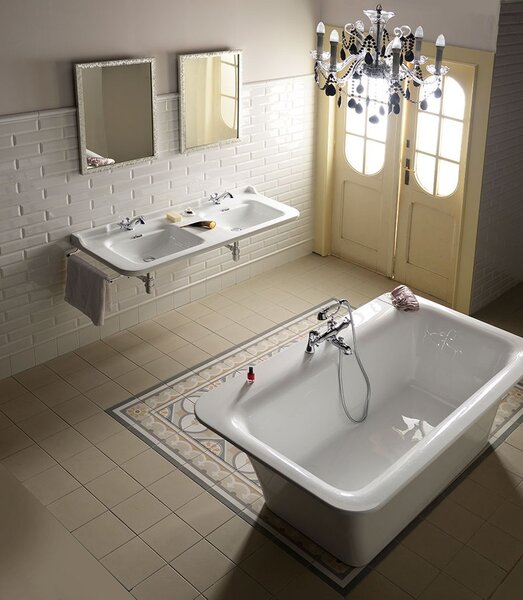 Kerasan Kerasan, scaun WALDORF, Soft Close, alb/crom, 418801