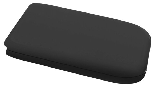 Kerasan Kerasan, scaun WALDORF, Soft Close, negru mat/crom, 418831