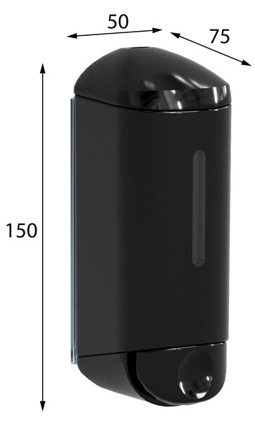 MARPLAST MARPLAST, SHOWER SMALL dozator de sapun lichid 170ml, negru, A94503