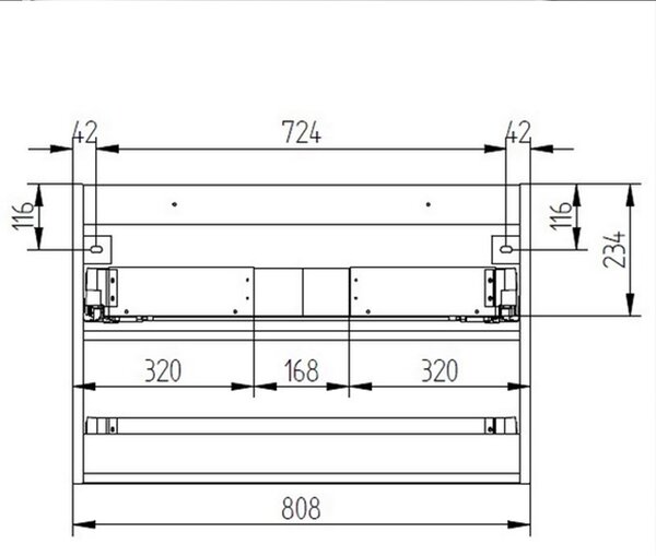 Mereo Mereo, Aira, Dulap de baie cu chiuvetă din marmură turnată 81 cm, MER-CN721M