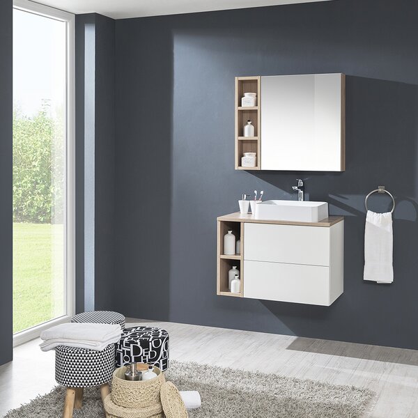 Mereo Mereo, Aira, dulap baie cu chiuveta ceramica 81 cm, MER-CN711