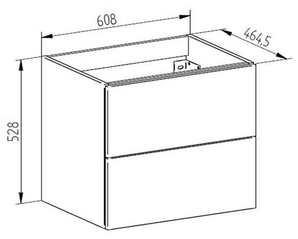 Mereo Mereo, Aira, dulap baie cu chiuveta ceramica 61 cm, MER-CN720