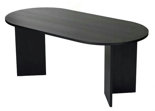 Masa SABLIN, negru, PAL laminat, 180x90x75 cm