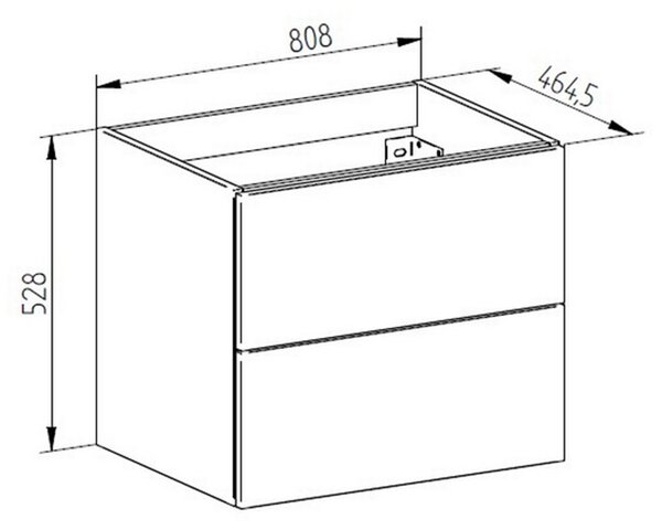 Mereo Mereo, Aira, dulap baie cu chiuveta ceramica 81 cm, MER-CN721
