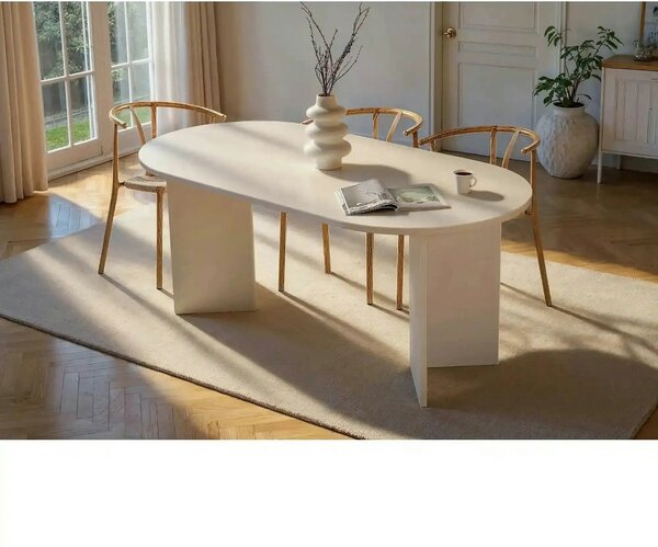 Masa SABLIN, alb, PAL laminat, 180x90x75 cm