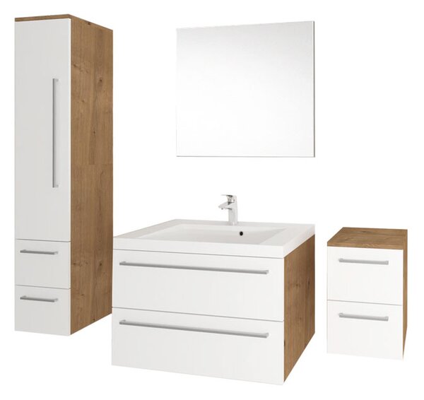 Mereo Mereo, Bino, dulap baie 121 cm, alb, MER-CN673S