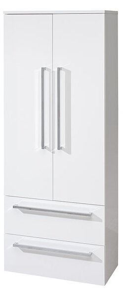 Mereo Mereo, Bino, dulap de baie înalt, dublu, 163 cm, alb, alb/stejar, MER-CN669
