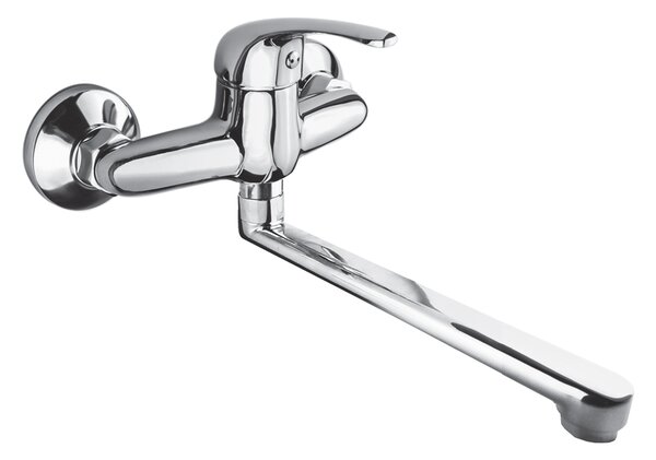 Mereo Mereo, Baterie pentru chiuvetă, liliac, cu braț plat drept 160 mm, crom, MER-CBEE30202