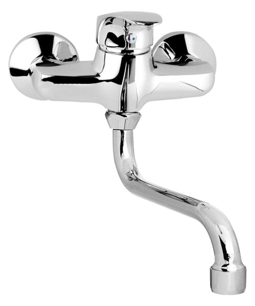 Mereo Mereo, Robinet de perete pentru chiuveta, Sonata, cu brat tubular dia. 18 mm - 200 mm, crom, MER-CB301A01N