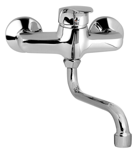 Mereo Mereo, Baterie de perete pentru chiuveta, Sonata, cu brat tubular dia. 18 mm - 200 mm, crom, MER-CB30101N