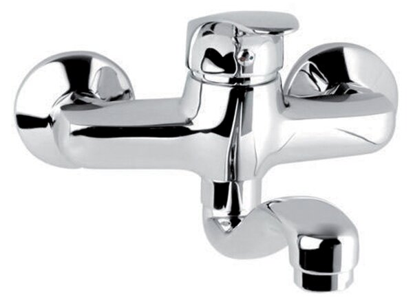 Mereo Mereo, Baterie pentru chiuvetă, Sonata, cu braț plat curbat 200 mm, crom, MER-CB301N