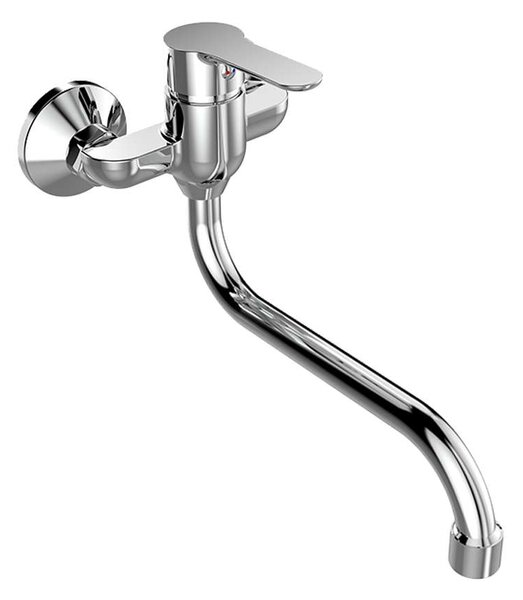 Mereo Mereo, Baterie chiuvetă, Zuna, cu braț tubular ø 18 mm - 200 mm, crom, MER-CB301A01Z