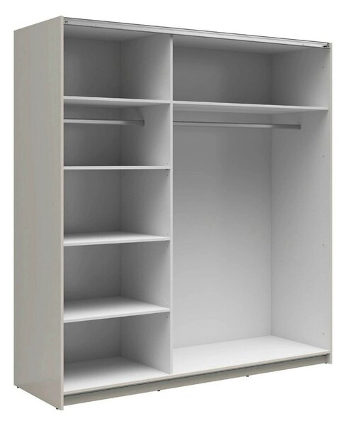 Dulap TETRIX, casmir, PAL, cu 2 usi si oglinda, 183x60x196 cm