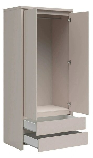 Dulap KASPIAN, casmir, PAL, cu 2 usi si 2 sertare, 90x56x201 cm