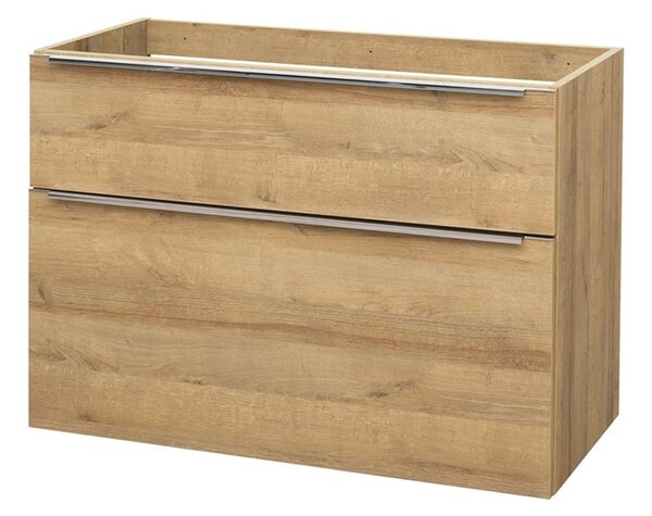 Mereo, Mereo Mailo, mobilier baie 100 cm, stejar Riviera, mâner AL anodizat, MER-CN522SN