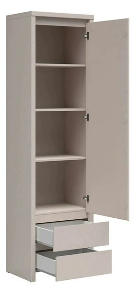 Dulap KASPIAN, casmir, PAL, cu o usa si 2 rafturi, 56x41x201 cm