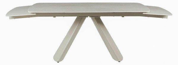 Masa extensibila CORVUS, bej cu efect de piatra travertin, ceramica/me