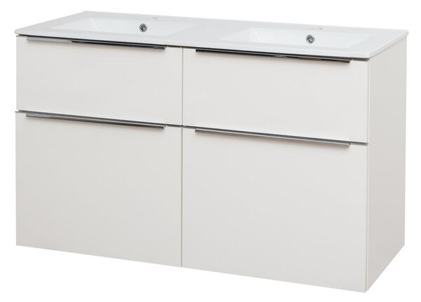 Mereo Mereo, Mailo, dulap baie cu chiuveta ceramica 121 cm, maner cromat, MER-CN513