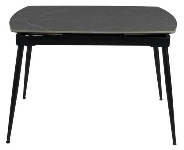 Masa extensibila VELA, gri cu efect de marmura, ceramica/metal, 110/17