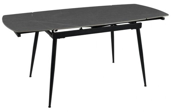 Masa extensibila VELA, gri cu efect de marmura, ceramica/metal, 110/17
