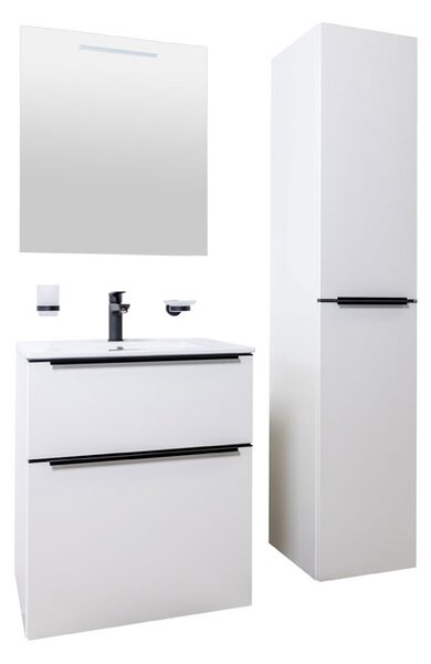 Mereo Mereo, Mailo, dulap baie 170 cm înălțime, mâner negru, MER-CN514LPB