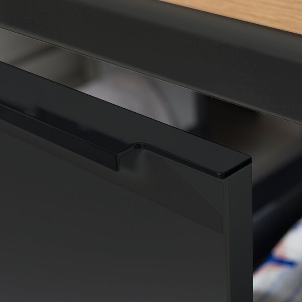 Mereo Mereo, Mailo, dulap baie 81 cm, mâner negru, MER-CN561SB