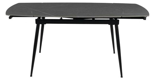 Masa extensibila VELA, gri cu efect de marmura, ceramica/metal, 110/17