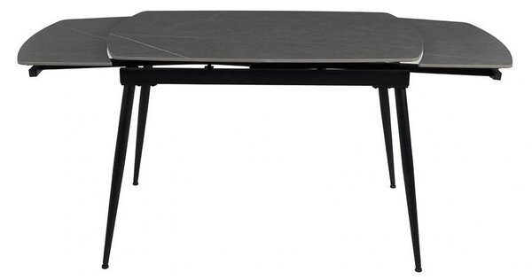Masa extensibila VELA, gri cu efect de marmura, ceramica/metal, 110/17