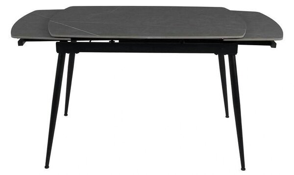 Masa extensibila VELA, gri cu efect de marmura, ceramica/metal, 110/17