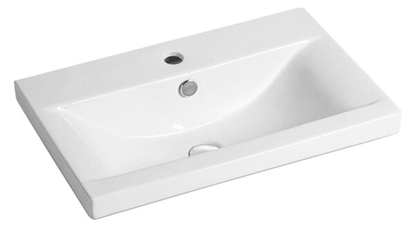Mereo Mereo, Vigo, dulap baie cu chiuveta ceramica, 61 cm, alb, stejar, MER-CN321