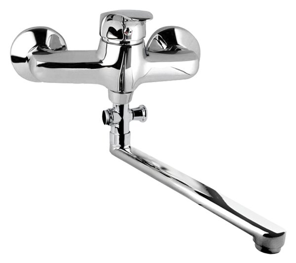 Mereo Mereo, Baterie de perete pentru apartament. miezuri, Sonata, cu brat plat 300 mm, fara accesorii, crom, MER-CB60204N