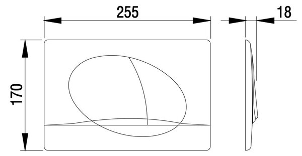 Mereo Mereo, buton de control Nova, alb, 255x177x18 mm, MER-MM10