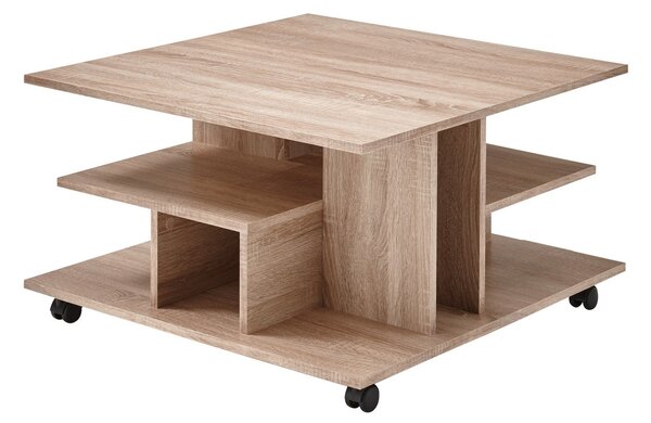 Masuta multifunctionala LEVKE LIGHT sonoma, 76x76x44 cm