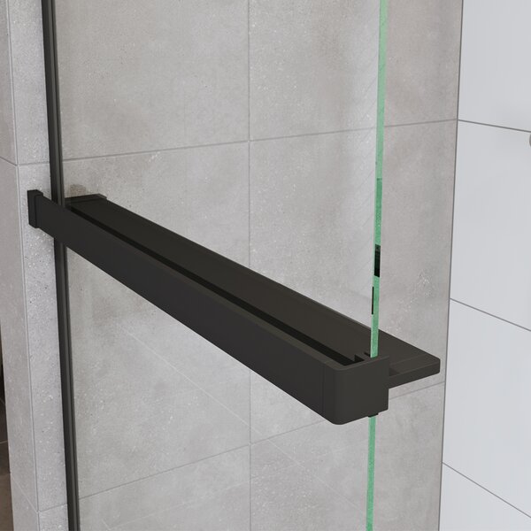 Mereo Mereo, Raft pentru WALK IN, 120 cm, ALU negru, MER-CK10620PB