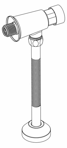 Mereo Mereo, set de pisoar cu supapă de împingere 1/2" x 1/2", MER-CBT805S